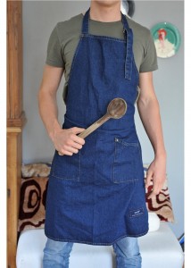 grembiule lungo denim jeans cucina idea regalo