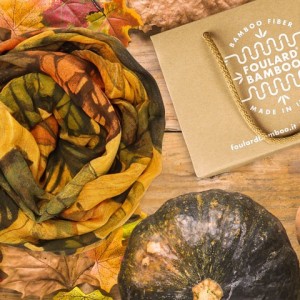 innbamboo foulard ecologico bambù natura autunno zucca