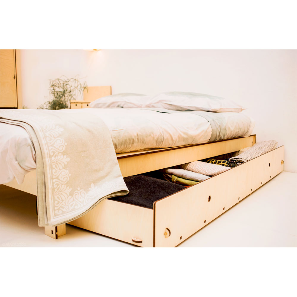 letto multistrato singolo Lummi 5 senza testiera con cassetto - Onfuton