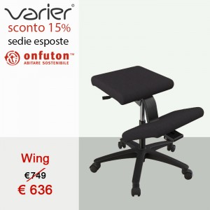 sedie Varier Stokke SCONTO 15 Wing nera