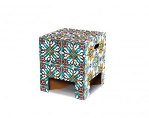 sgabello tavolino cartone dutch maioliche