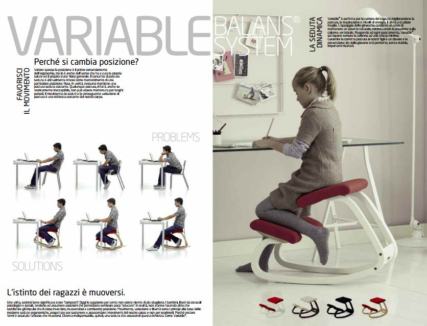 variable sedia ergonomica balance system studio - Onfuton